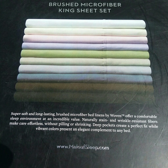 Malouf Bedding Malouf Microfiber Woven King 4piece Sheet Sets